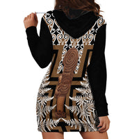 Wahaika New Zealand Hoodie Dress Maori Weapon Kowhaiwhai Fern Poutama Motifs LT14 - Polynesian Pride