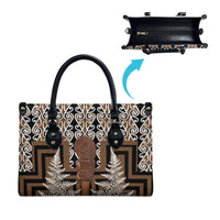 Wahaika New Zealand Leather Bag Maori Weapon Kowhaiwhai Fern Poutama Motifs LT14 - Polynesian Pride