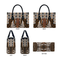 Wahaika New Zealand Leather Bag Maori Weapon Kowhaiwhai Fern Poutama Motifs LT14 - Polynesian Pride