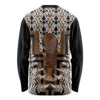 Wahaika New Zealand Long Sleeve Shirt Maori Weapon Kowhaiwhai Fern Poutama Motifs LT14 - Polynesian Pride
