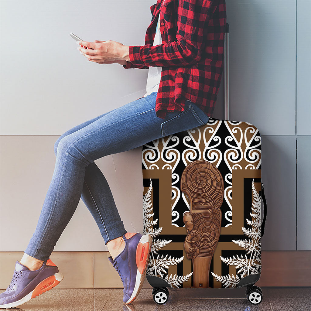 Wahaika New Zealand Luggage Cover Maori Weapon Kowhaiwhai Fern Poutama Motifs LT14 - Polynesian Pride