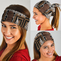 Wahaika New Zealand Neck Gaiter Maori Weapon Kowhaiwhai Fern Poutama Motifs LT14 - Polynesian Pride
