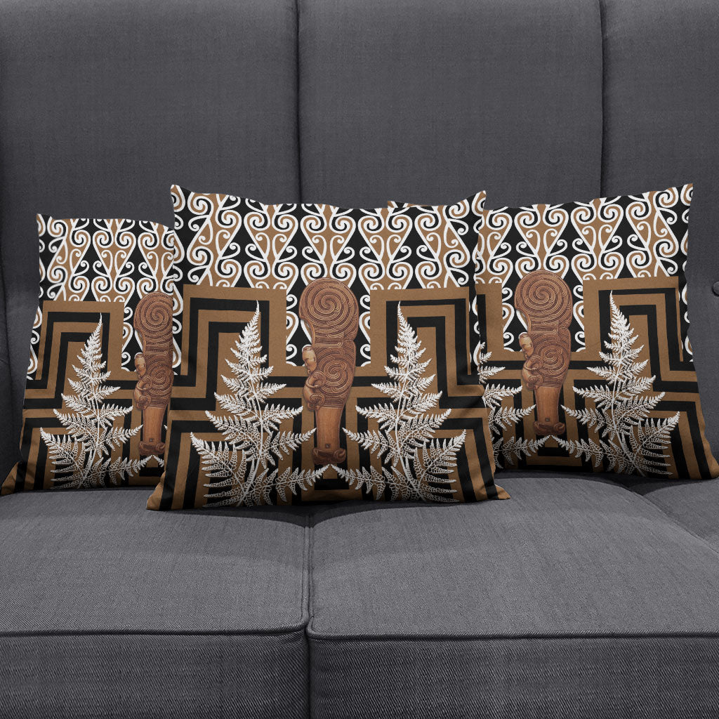 Wahaika New Zealand Pillow Cover Maori Weapon Kowhaiwhai Fern Poutama Motifs LT14 - Polynesian Pride