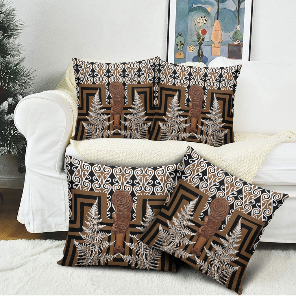 Wahaika New Zealand Pillow Cover Maori Weapon Kowhaiwhai Fern Poutama Motifs LT14 - Polynesian Pride