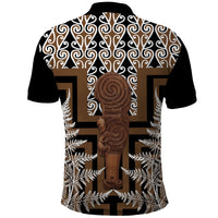 Wahaika New Zealand Polo Shirt Maori Weapon Kowhaiwhai Fern Poutama Motifs LT14 - Polynesian Pride