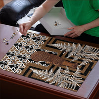 Wahaika New Zealand Puzzle Maori Weapon Kowhaiwhai Fern Poutama Motifs LT14 - Polynesian Pride