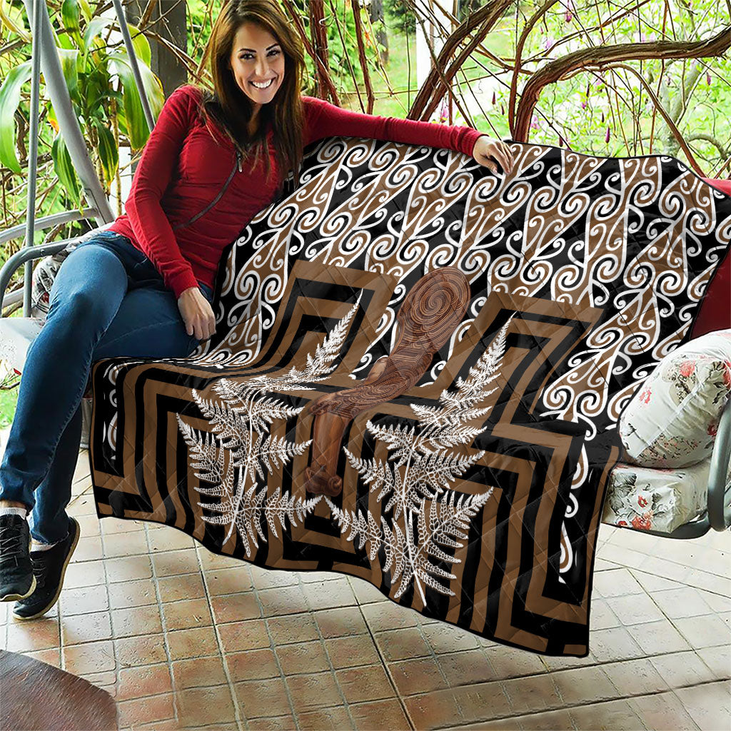Wahaika New Zealand Quilt Maori Weapon Kowhaiwhai Fern Poutama Motifs LT14 - Polynesian Pride