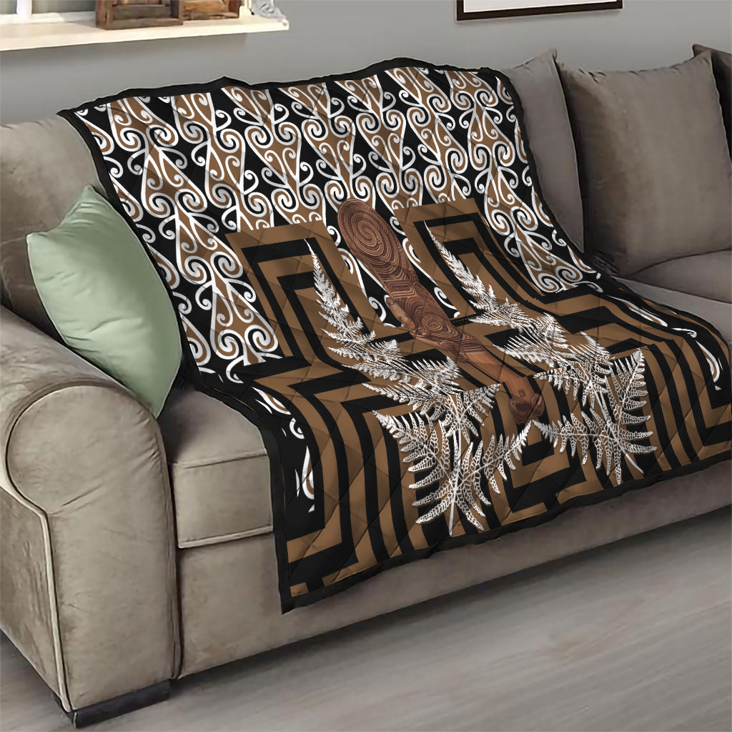 Wahaika New Zealand Quilt Maori Weapon Kowhaiwhai Fern Poutama Motifs LT14 - Polynesian Pride