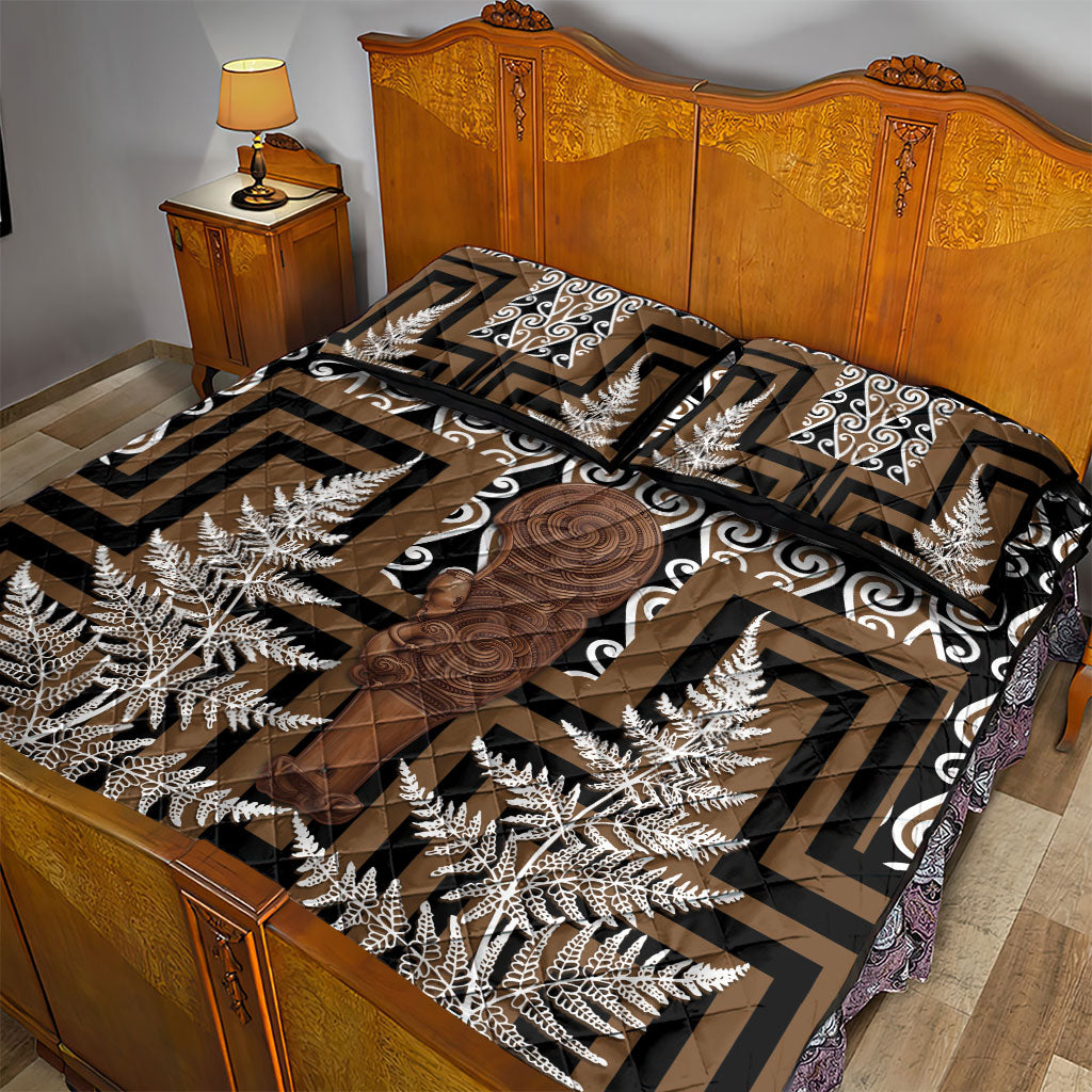 Wahaika New Zealand Quilt Bed Set Maori Weapon Kowhaiwhai Fern Poutama Motifs LT14 - Polynesian Pride