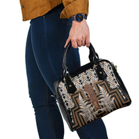 Wahaika New Zealand Shoulder Handbag Maori Weapon Kowhaiwhai Fern Poutama Motifs LT14 - Polynesian Pride