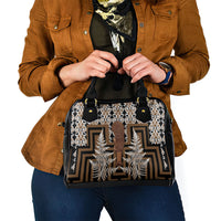 Wahaika New Zealand Shoulder Handbag Maori Weapon Kowhaiwhai Fern Poutama Motifs LT14 - Polynesian Pride