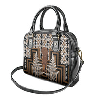 Wahaika New Zealand Shoulder Handbag Maori Weapon Kowhaiwhai Fern Poutama Motifs LT14 - Polynesian Pride