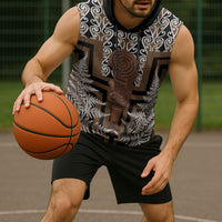 Wahaika New Zealand Sleeveless Hoodie Maori Weapon Kowhaiwhai Fern Poutama Motifs LT14 - Polynesian Pride