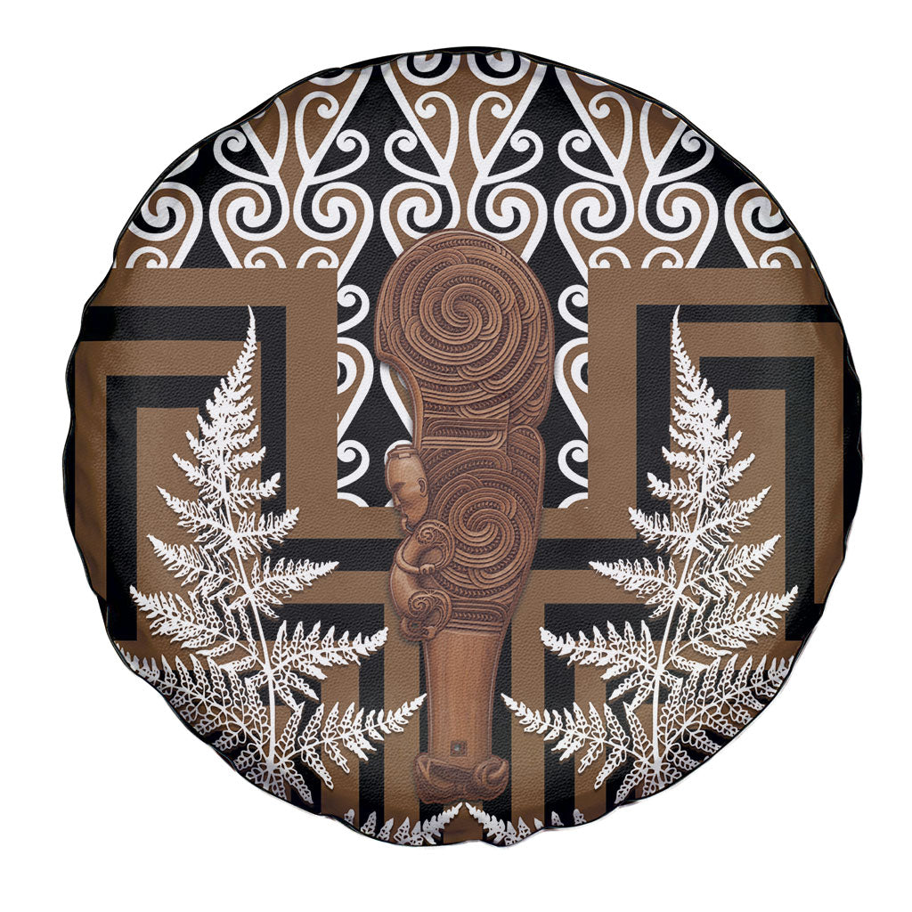 Wahaika New Zealand Spare Tire Cover Maori Weapon Kowhaiwhai Fern Poutama Motifs LT14 - Polynesian Pride