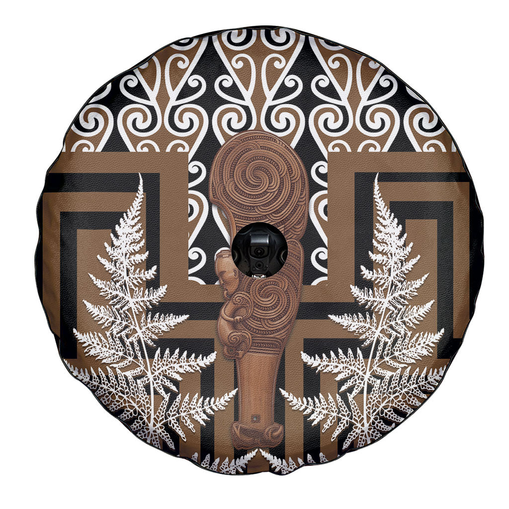 Wahaika New Zealand Spare Tire Cover Maori Weapon Kowhaiwhai Fern Poutama Motifs LT14 - Polynesian Pride