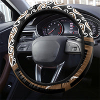 Wahaika New Zealand Steering Wheel Cover Maori Weapon Kowhaiwhai Fern Poutama Motifs LT14 - Polynesian Pride