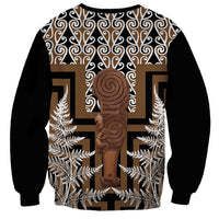 Wahaika New Zealand Sweatshirt Maori Weapon Kowhaiwhai Fern Poutama Motifs LT14 - Polynesian Pride