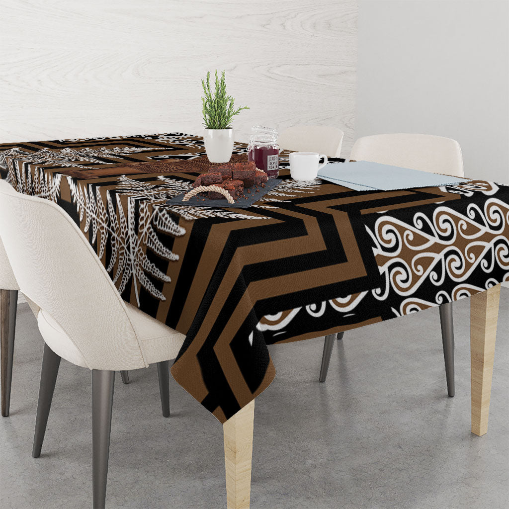Wahaika New Zealand Tablecloth Maori Weapon Kowhaiwhai Fern Poutama Motifs LT14 - Polynesian Pride