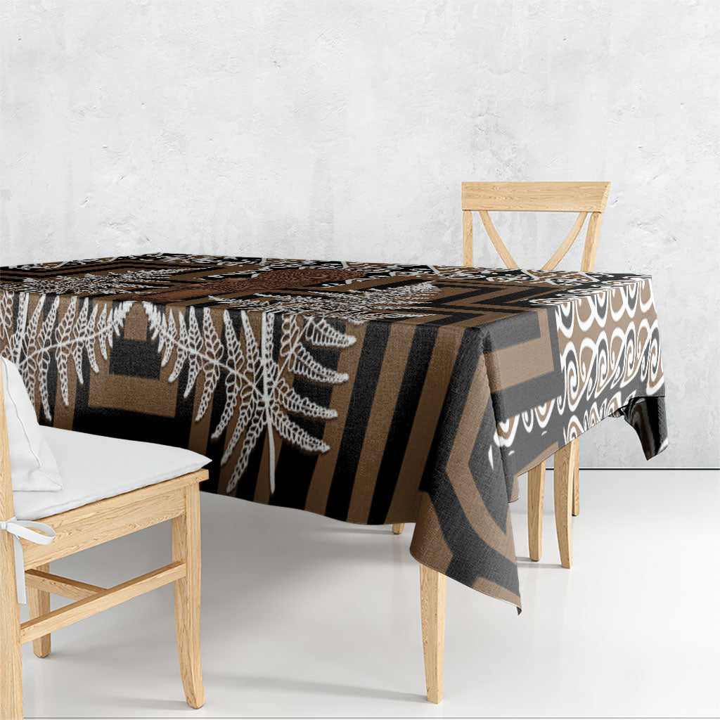Wahaika New Zealand Tablecloth Maori Weapon Kowhaiwhai Fern Poutama Motifs LT14 - Polynesian Pride