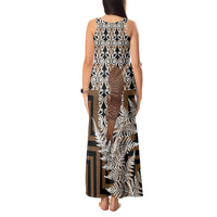 Wahaika New Zealand Tank Maxi Dress Maori Weapon Kowhaiwhai Fern Poutama Motifs LT14 - Polynesian Pride