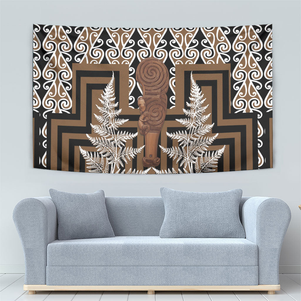 Wahaika New Zealand Tapestry Maori Weapon Kowhaiwhai Fern Poutama Motifs LT14 - Polynesian Pride
