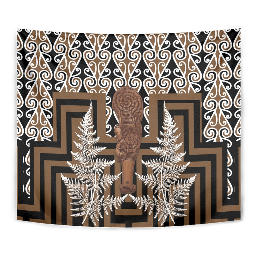 Wahaika New Zealand Tapestry Maori Weapon Kowhaiwhai Fern Poutama Motifs LT14 - Polynesian Pride