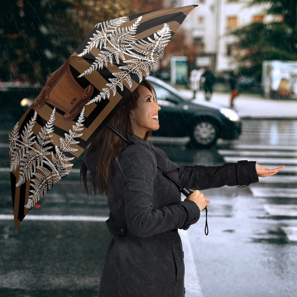 Wahaika New Zealand Umbrella Maori Weapon Kowhaiwhai Fern Poutama Motifs LT14 - Polynesian Pride