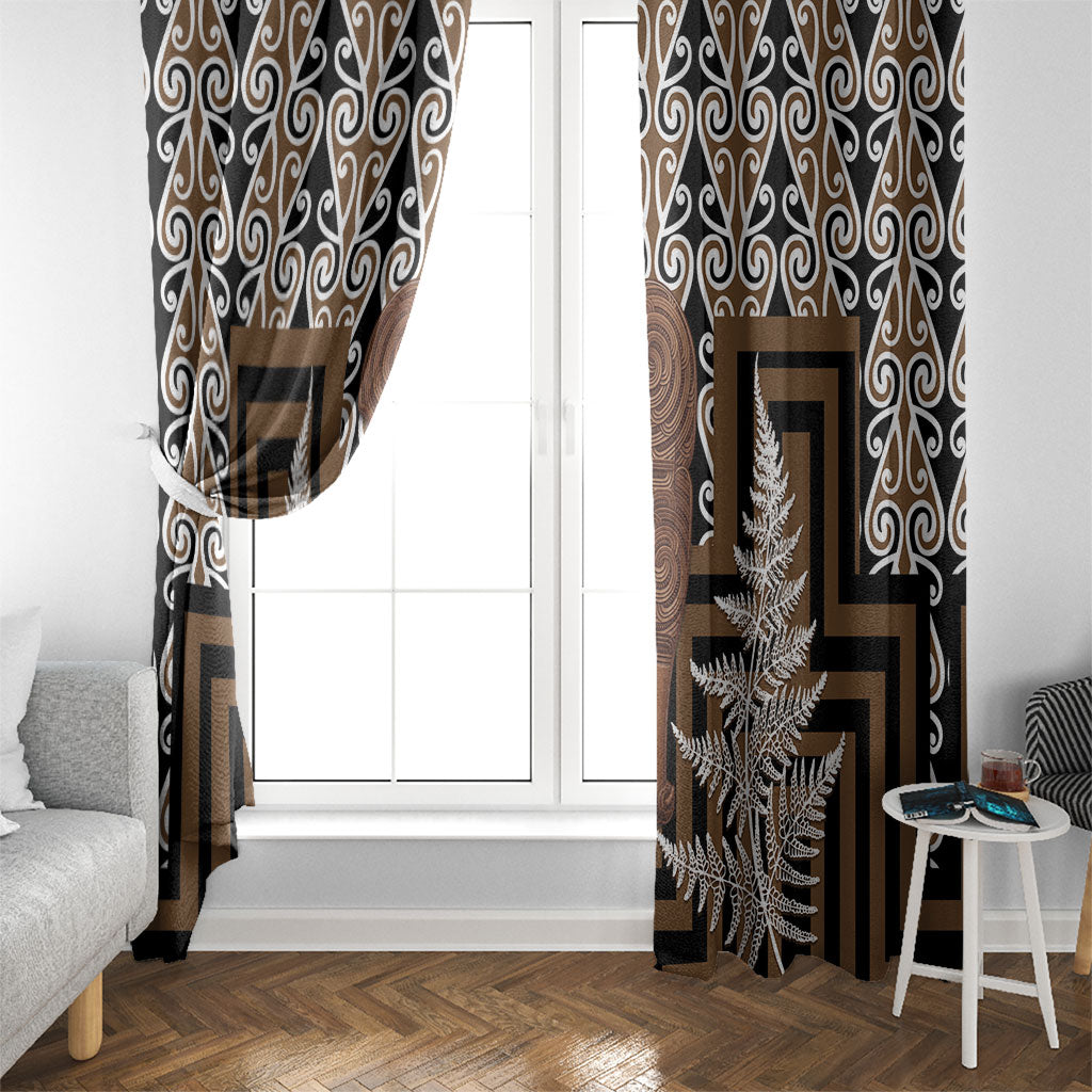Wahaika New Zealand Window Curtain Maori Weapon Kowhaiwhai Fern Poutama Motifs LT14 - Polynesian Pride