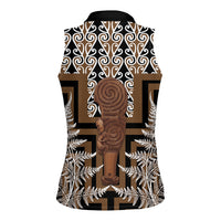 Wahaika New Zealand Women Sleeveless Polo Shirt Maori Weapon Kowhaiwhai Fern Poutama Motifs LT14 - Polynesian Pride