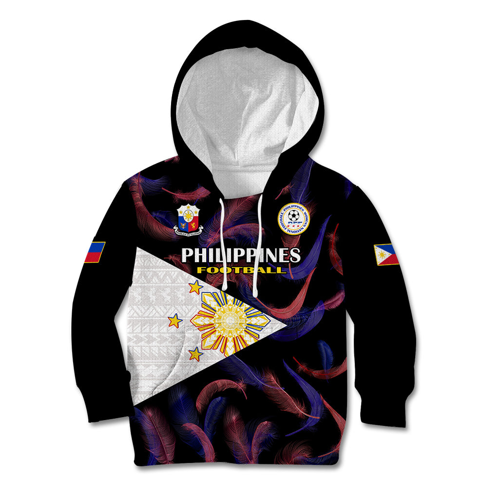 Philippines Football Kid Hoodie 2023 World Cup Go Filipinas Feather Black Version LT14 Hoodie Black - Polynesian Pride