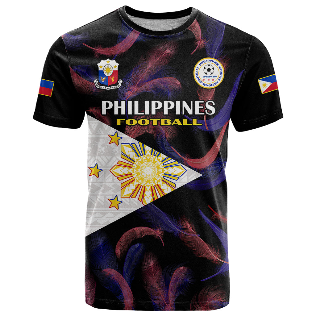 Philippines Football T Shirt 2023 World Cup Go Filipinas Feather Black Version LT14 Black - Polynesian Pride
