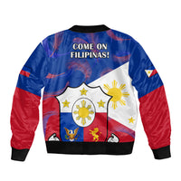 Philippines Football Bomber Jacket 2023 World Cup Go Filipinas Feather Flag Version LT14 - Polynesian Pride