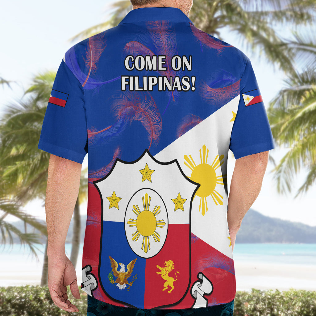 Philippines Football Hawaiian Shirt 2023 World Cup Go Filipinas Feather Flag Version LT14 - Polynesian Pride