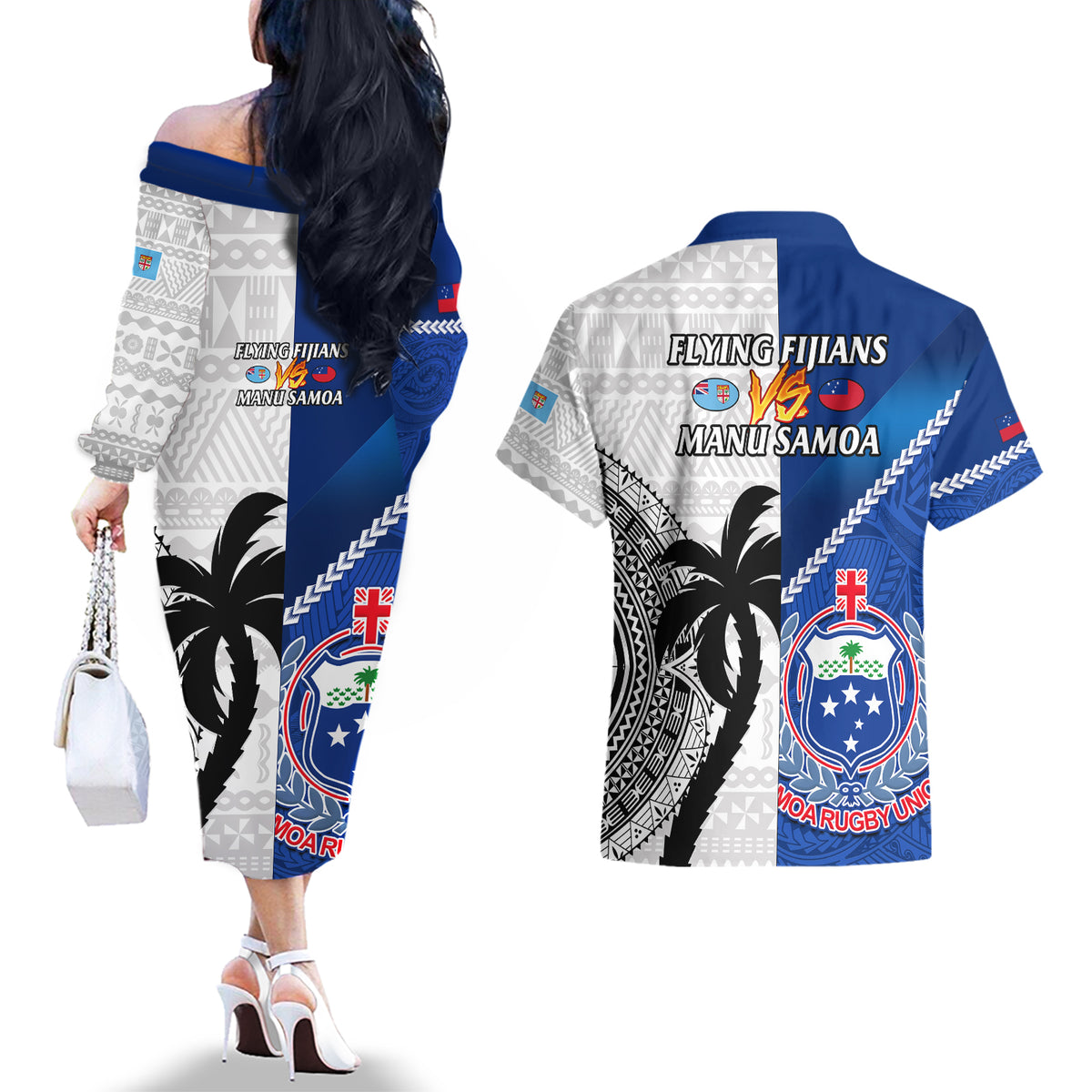 fiji-and-samoa-rugby-couples-matching-off-the-shoulder-long-sleeve-dress-and-hawaiian-shirt-2023-world-cup-samoan-mix-tapa-pattern