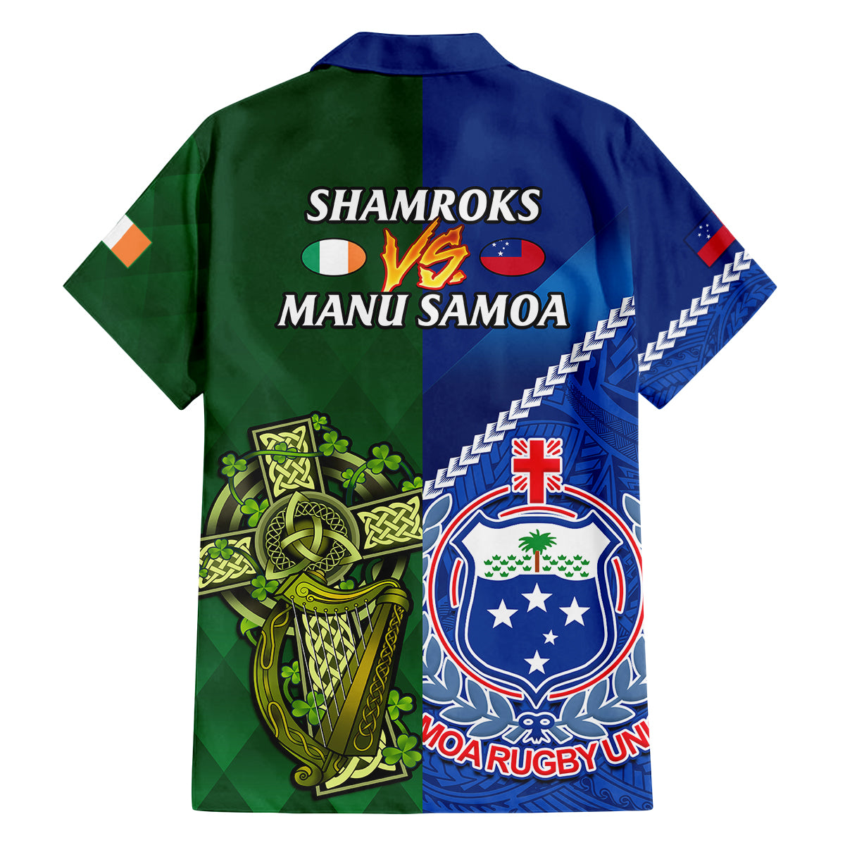 samoa-and-ireland-rugby-family-matching-tank-maxi-dress-and-hawaiian-shirt-2023-world-cup-manu-samoa-with-shamrocks