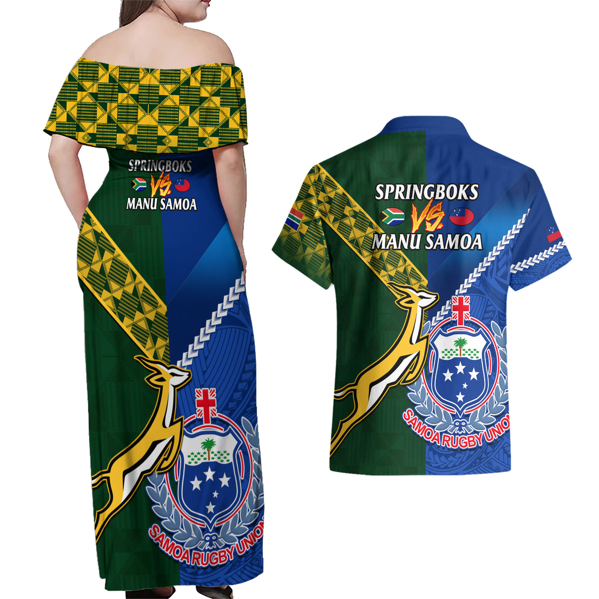 samoa-and-south-africa-rugby-couples-matching-off-shoulder-maxi-dress-and-hawaiian-shirt-2023-world-cup-manu-samoa-with-springboks