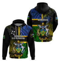 South Sea Islanders Hoodie Dress Kanakas With Solomon Islands Coat Of Arms LT14 - Polynesian Pride
