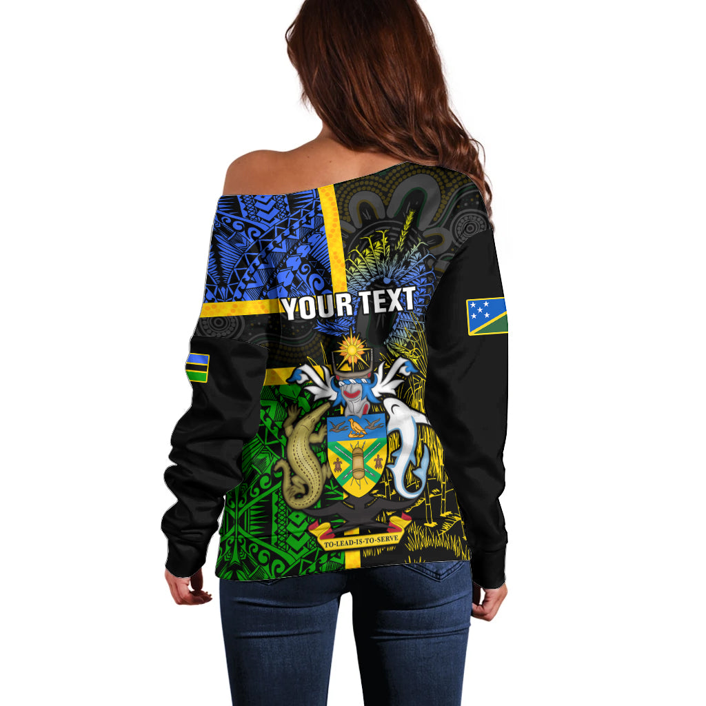 personalised-south-sea-islanders-off-shoulder-sweater-kanakas-with-solomon-islands-coat-of-arms