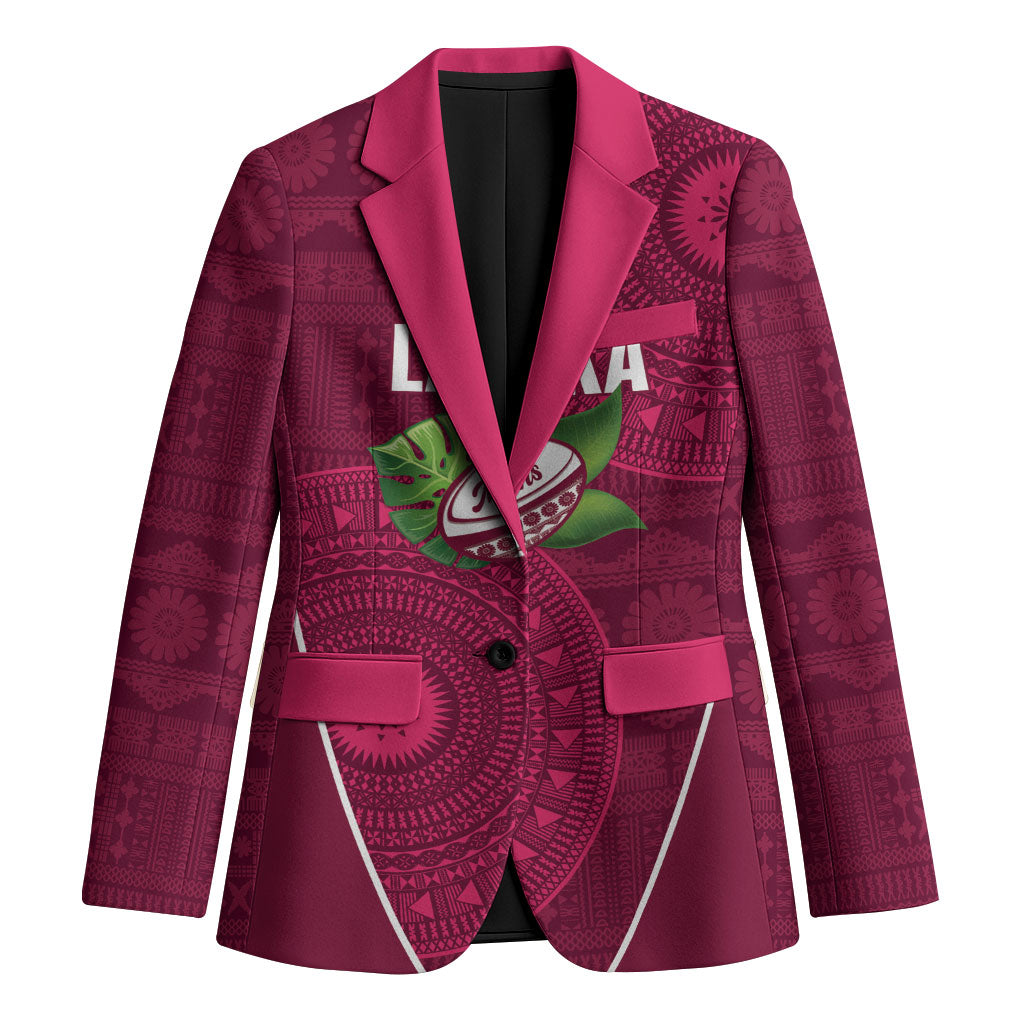 Lautoka Fiji 2026 Rugby Custom Blazer Go Maroons Fijian Tapa Pattern LT14 Unisex Maroon - Polynesian Pride