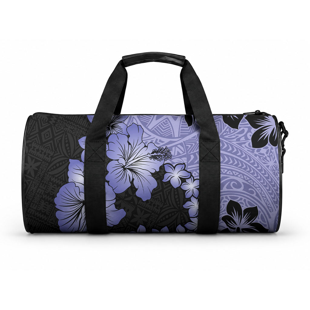 Purple Hawaii Duffle Bag Tapa Cloth Mix Tropical Flowers Pastel Vibes LT14 One size Purple - Polynesian Pride