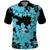 Blue Hawaii Polo Shirt Tapa Cloth Mix Tropical Flowers Pastel Vibes LT14 Blue - Polynesian Pride