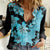 Blue Hawaii Women Casual Shirt Tapa Cloth Mix Tropical Flowers Pastel Vibes LT14 Female Blue - Polynesian Pride