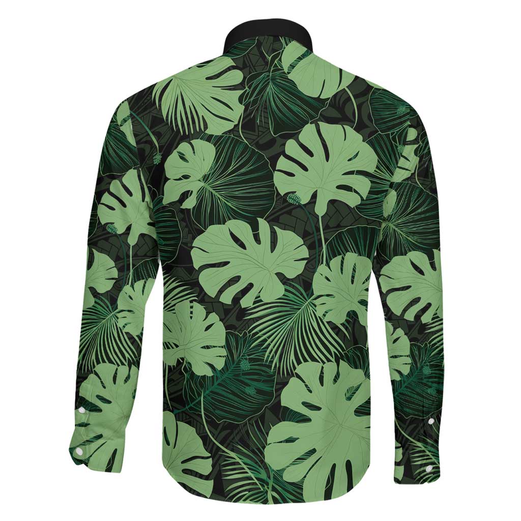 Green Hawaii Kukui Nut Lei Family Matching Mermaid Dress and Hawaiian Shirt Hawaiian Pattern Monstera Tropical Vibes - Polynesian Pride