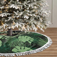 Green Hawaii Kukui Nut Lei Tree Skirt Hawaiian Pattern Monstera Tropical Vibes - Polynesian Pride