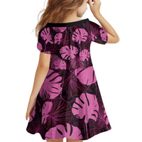 Pink Hawaii Kukui Nut Lei Family Matching Summer Maxi Dress and Hawaiian Shirt Hawaiian Pattern Monstera Tropical Vibes - Polynesian Pride