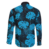 Blue Hawaii Kukui Nut Lei Family Matching Long Sleeve Bodycon Dress and Hawaiian Shirt Hawaiian Pattern Monstera Tropical Vibes - Polynesian Pride