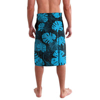 Blue Hawaii Kukui Nut Lei Lavalava Hawaiian Pattern Monstera Tropical Vibes - Polynesian Pride