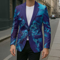 Purple Paradise Polynesia Jellyfish Blazer Plumeria Polynesian Tattoo Glowing Vibes