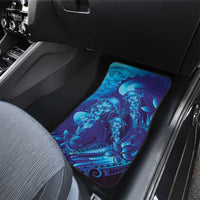 Purple Paradise Polynesia Jellyfish Car Mats Plumeria Polynesian Tattoo Glowing Vibes