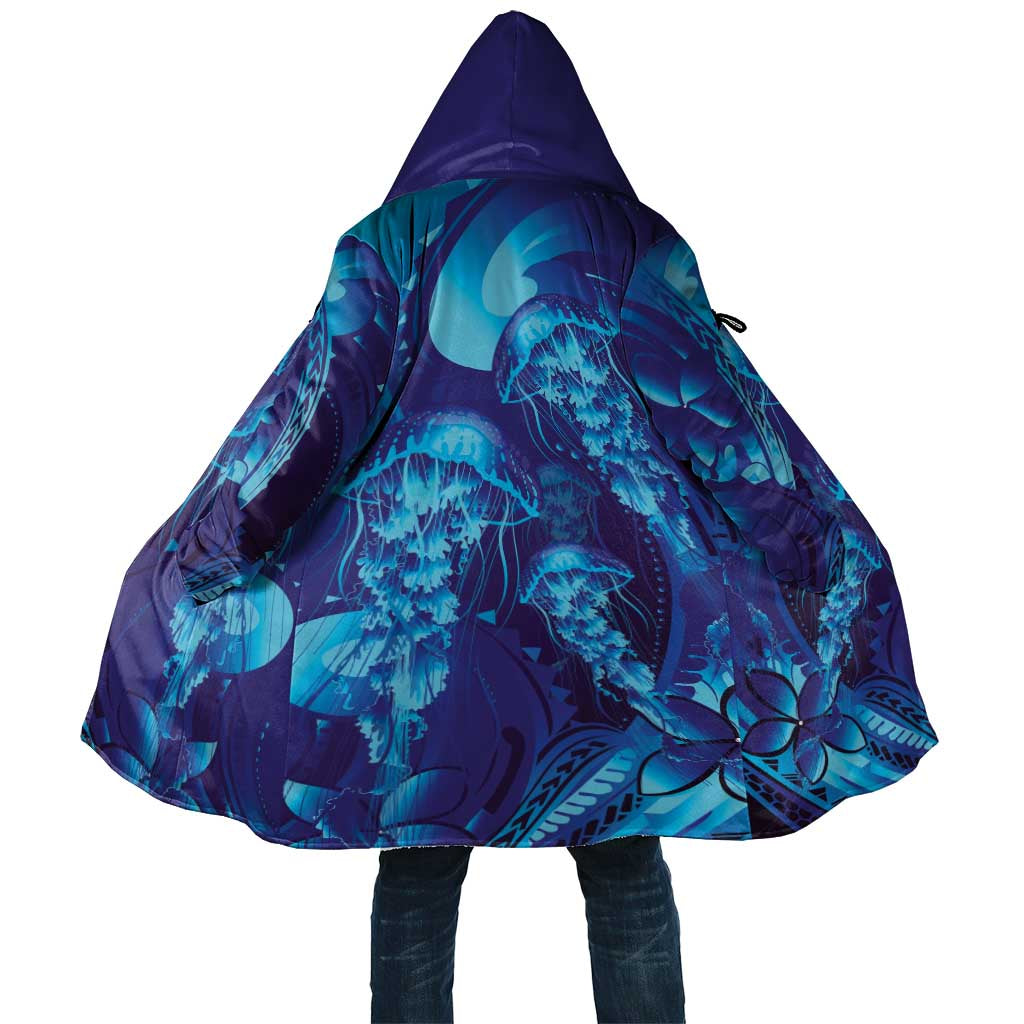 Purple Paradise Polynesia Jellyfish Cloak Plumeria Polynesian Tattoo Glowing Vibes